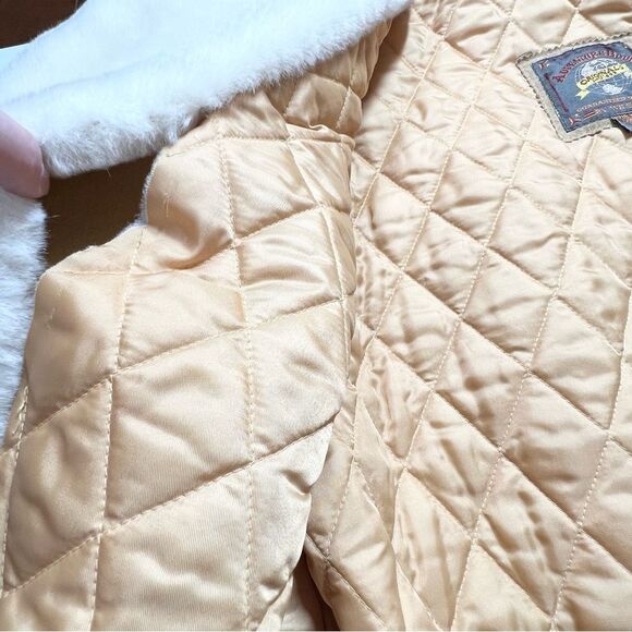 VTG Adventure Bound Wilsons Leather Suede Faux Fur Cropped Bomber Jacket XL - Picture 5 of 15